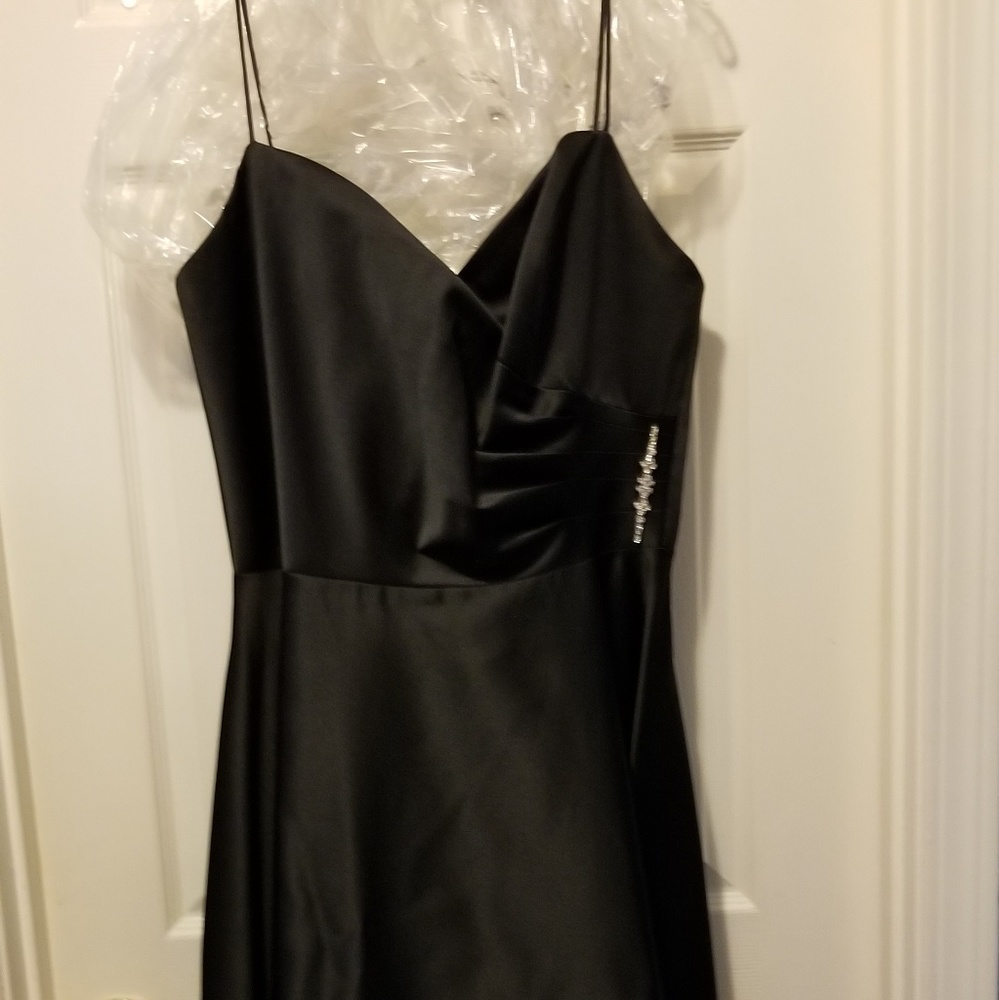 Black knee-length semi formal dress